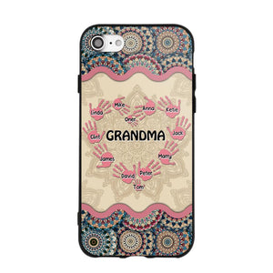 Personalized Grandma Kid Sparkling Heart Phone Case Printed 22SEP-HY07