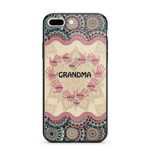 Personalized Grandma Kid Sparkling Heart Phone Case Printed 22SEP-HY07