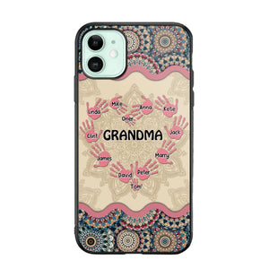 Personalized Grandma Kid Sparkling Heart Phone Case Printed 22SEP-HY07