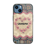 Personalized Grandma Kid Sparkling Heart Phone Case Printed 22SEP-HY07