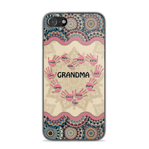 Personalized Grandma Kid Sparkling Heart Phone Case Printed 22SEP-HY07