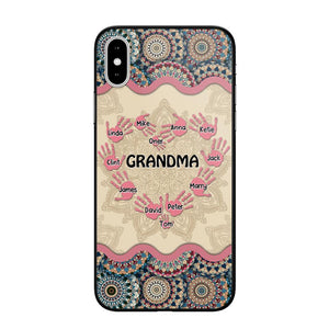 Personalized Grandma Kid Sparkling Heart Phone Case Printed 22SEP-HY07