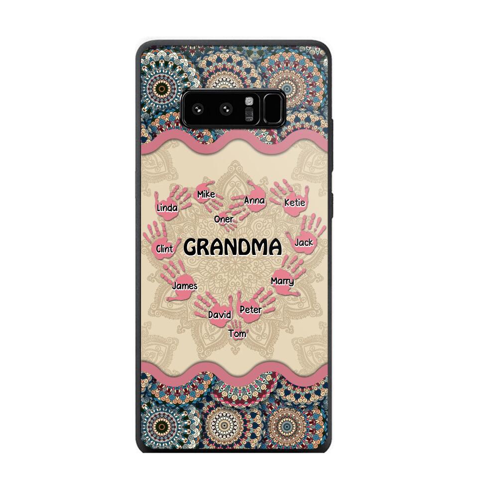 Personalized Grandma Kid Sparkling Heart Phone Case Printed 22SEP-HY07