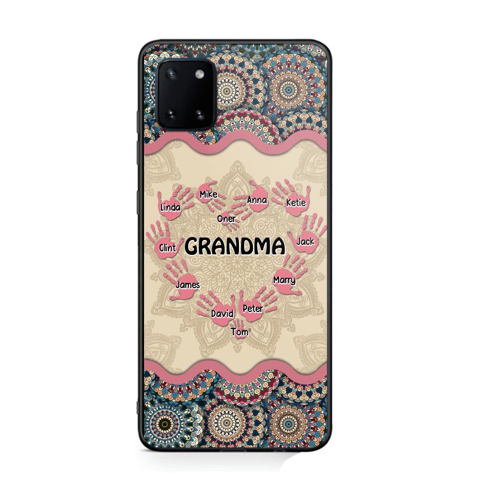 Personalized Grandma Kid Sparkling Heart Phone Case Printed 22SEP-HY07