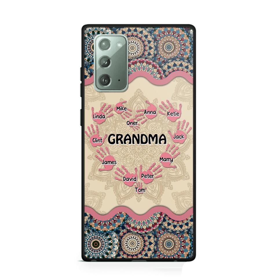 Personalized Grandma Kid Sparkling Heart Phone Case Printed 22SEP-HY07