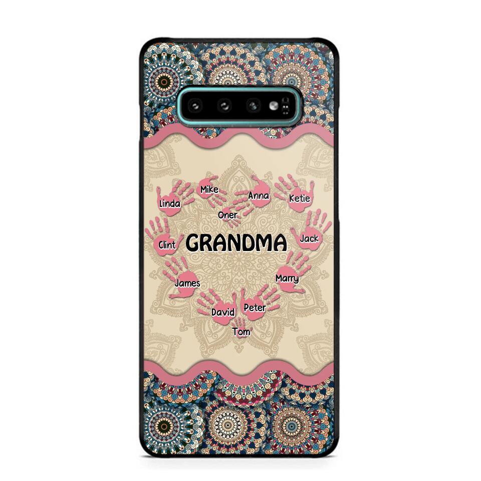 Personalized Grandma Kid Sparkling Heart Phone Case Printed 22SEP-HY07