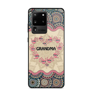 Personalized Grandma Kid Sparkling Heart Phone Case Printed 22SEP-HY07