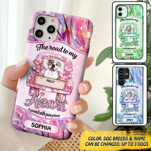 Personalized Dog Lover Sparkling Heart Phone Case Printed 22SEP-DT08