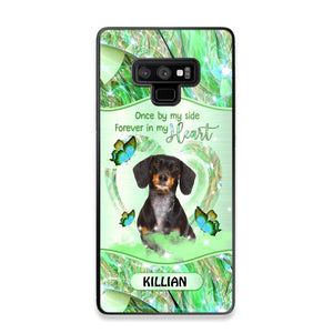 Personalized Once By My Side, Forever In My Heart Sparkling Heart Upload Photo Phone Case Printed NQDT0809