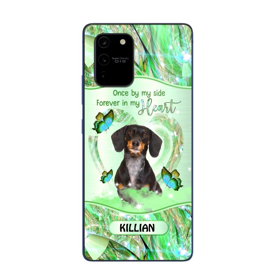 Personalized Once By My Side, Forever In My Heart Sparkling Heart Upload Photo Phone Case Printed NQDT0809