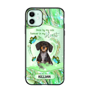 Personalized Once By My Side, Forever In My Heart Sparkling Heart Upload Photo Phone Case Printed NQDT0809