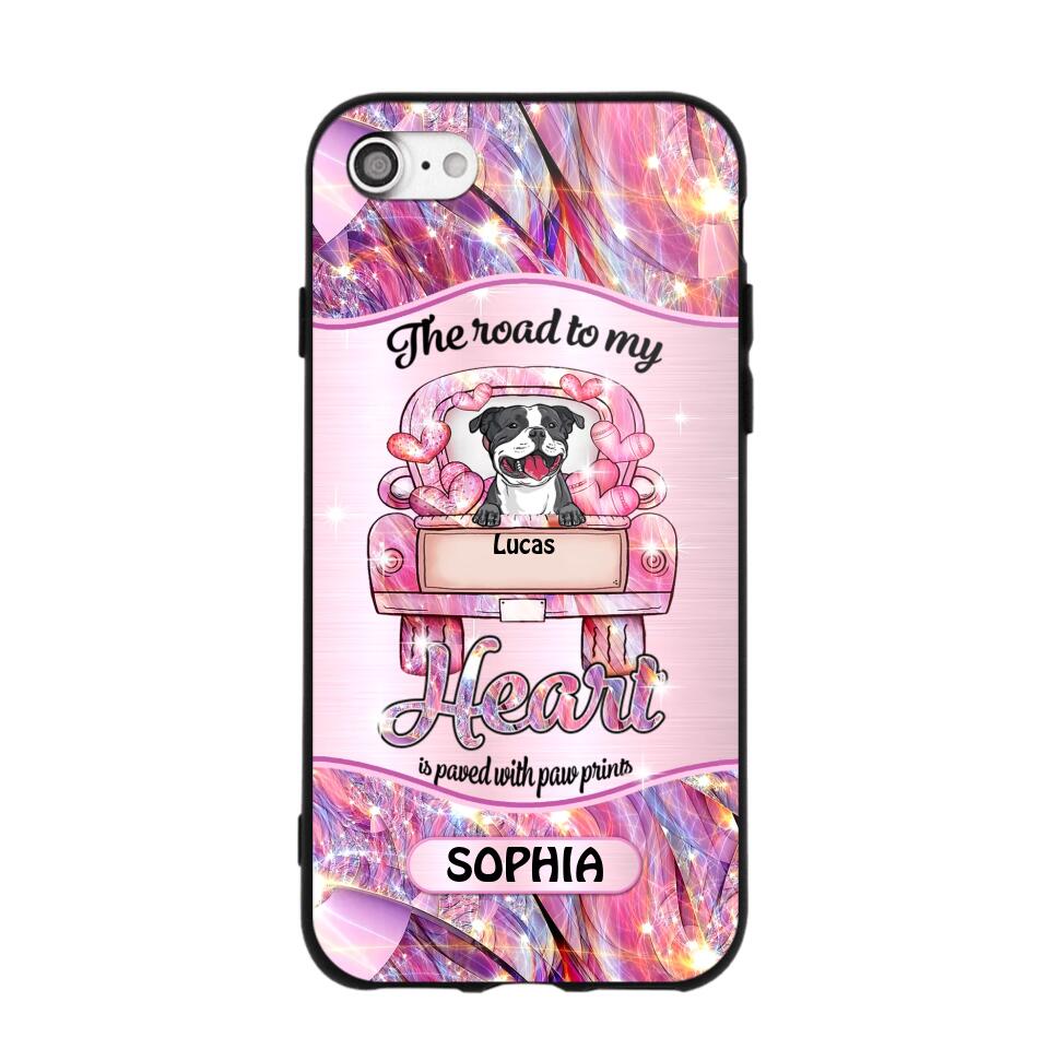 Personalized Dog Lover Sparkling Heart Phone Case Printed 22SEP-DT08