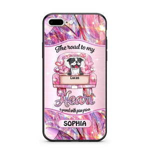 Personalized Dog Lover Sparkling Heart Phone Case Printed 22SEP-DT08