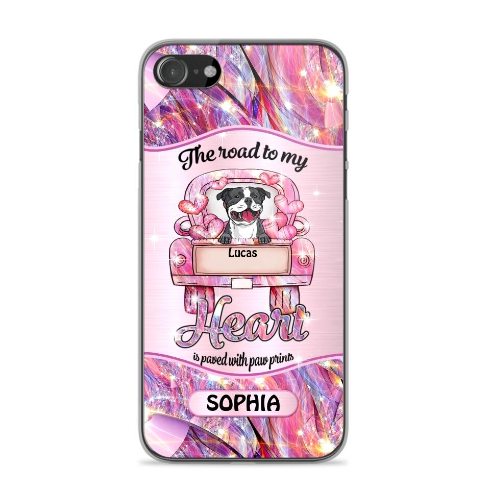 Personalized Dog Lover Sparkling Heart Phone Case Printed 22SEP-DT08