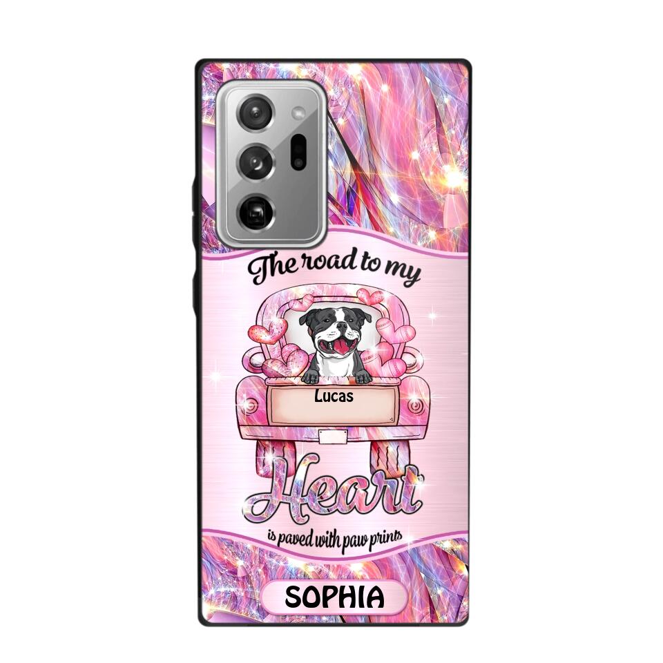 Personalized Dog Lover Sparkling Heart Phone Case Printed 22SEP-DT08