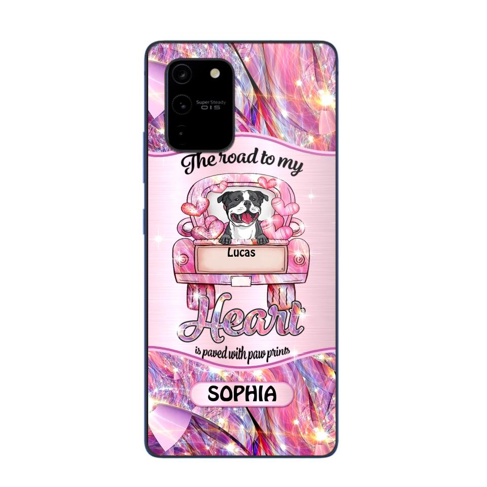 Personalized Dog Lover Sparkling Heart Phone Case Printed 22SEP-DT08