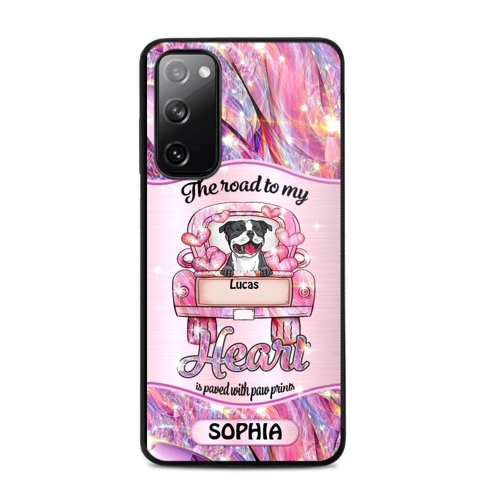 Personalized Dog Lover Sparkling Heart Phone Case Printed 22SEP-DT08