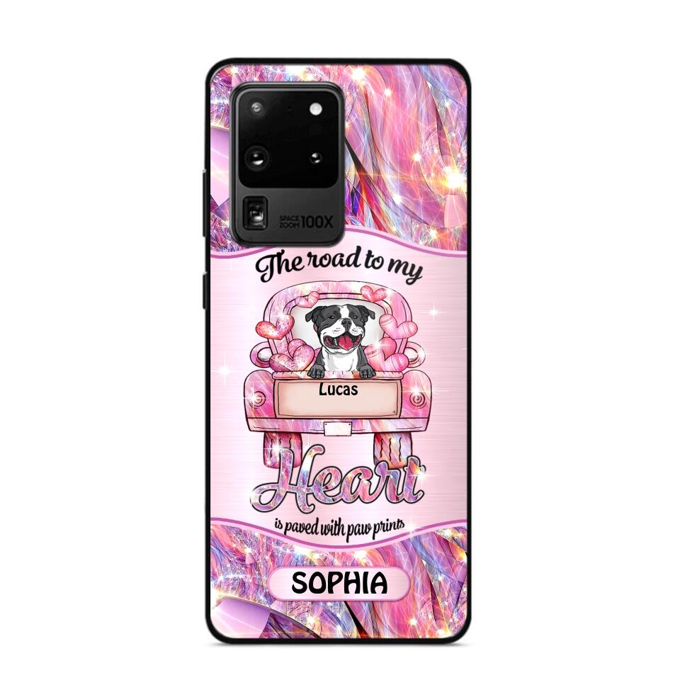 Personalized Dog Lover Sparkling Heart Phone Case Printed 22SEP-DT08