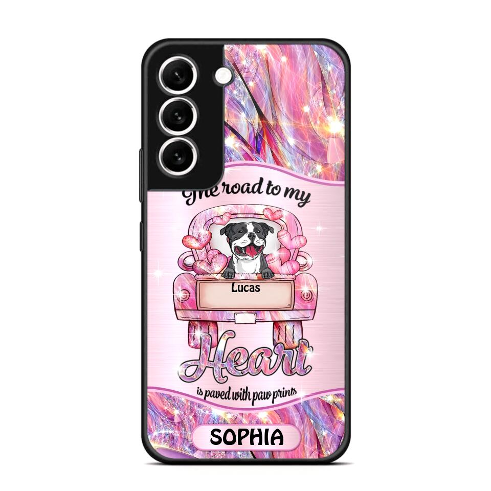 Personalized Dog Lover Sparkling Heart Phone Case Printed 22SEP-DT08