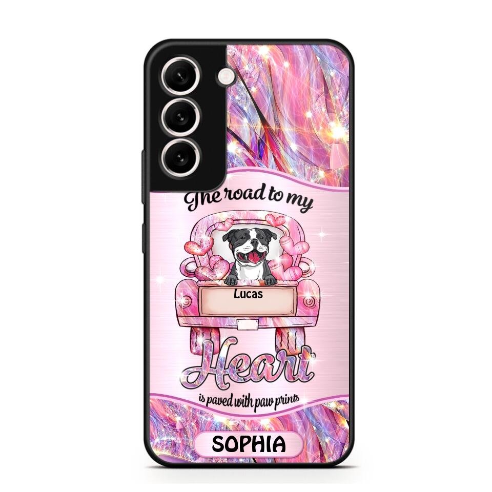 Personalized Dog Lover Sparkling Heart Phone Case Printed 22SEP-DT08