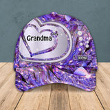 Personalized Grandma Kid Heart Colorful Sparkling 3D Cap Printed 22SEP-HQ08