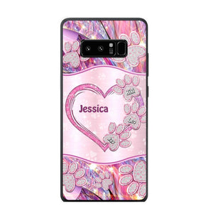 Personalized Sparkling Heart Dogs Paw Phone Case Printed NQVQ0809