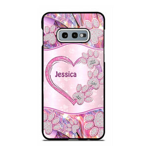 Personalized Sparkling Heart Dogs Paw Phone Case Printed NQVQ0809