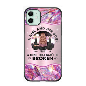 Personalized A Girl And Her Dogs A Bond That Can't Be Broken Phone Case Printed NQVQ0809