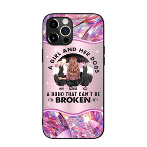 Personalized A Girl And Her Dogs A Bond That Can't Be Broken Phone Case Printed NQVQ0809