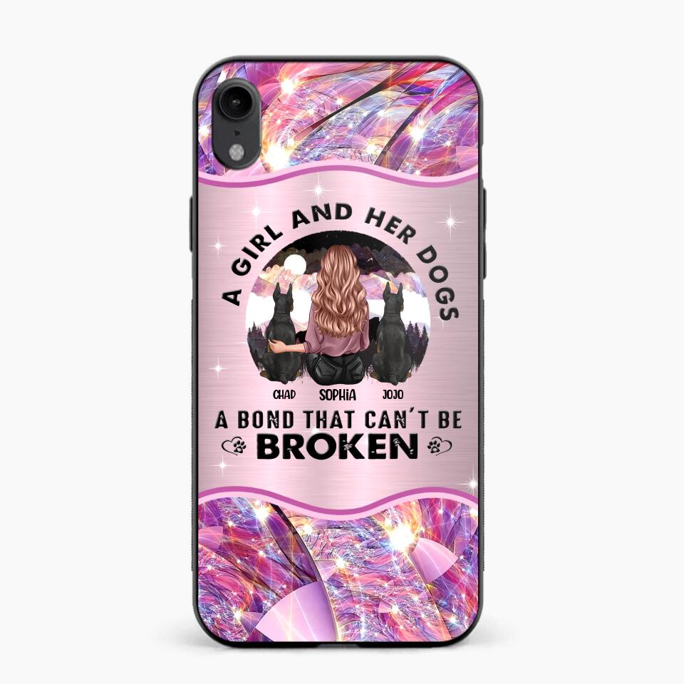 Personalized A Girl And Her Dogs A Bond That Can't Be Broken Phone Case Printed NQVQ0809