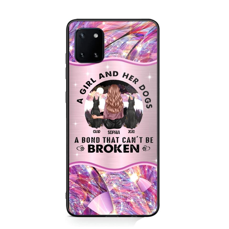 Personalized A Girl And Her Dogs A Bond That Can't Be Broken Phone Case Printed NQVQ0809