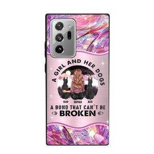 Personalized A Girl And Her Dogs A Bond That Can't Be Broken Phone Case Printed NQVQ0809