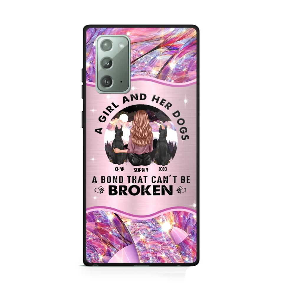 Personalized A Girl And Her Dogs A Bond That Can't Be Broken Phone Case Printed NQVQ0809