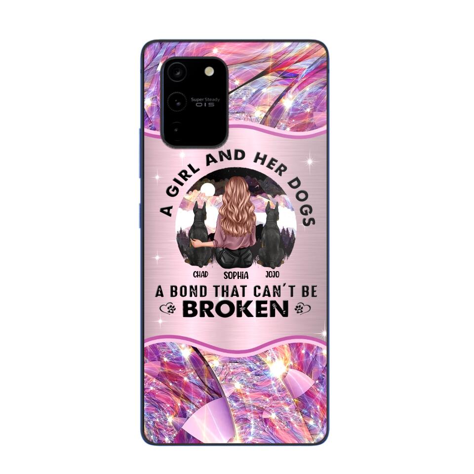 Personalized A Girl And Her Dogs A Bond That Can't Be Broken Phone Case Printed NQVQ0809