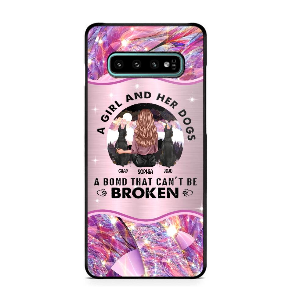 Personalized A Girl And Her Dogs A Bond That Can't Be Broken Phone Case Printed NQVQ0809