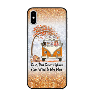 Personalized On A Dark Desert Highway Cool Wind In My Hair Dog Hippie Fall Phonecase Printed QTDT0909