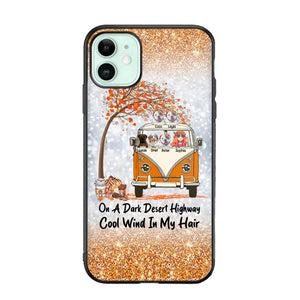 Personalized On A Dark Desert Highway Cool Wind In My Hair Dog Hippie Fall Phonecase Printed QTDT0909