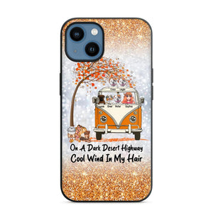 Personalized On A Dark Desert Highway Cool Wind In My Hair Dog Hippie Fall Phonecase Printed QTDT0909