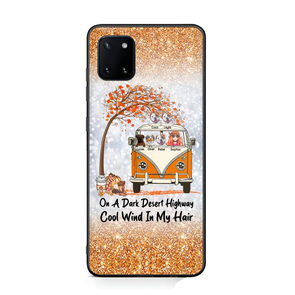 Personalized On A Dark Desert Highway Cool Wind In My Hair Dog Hippie Fall Phonecase Printed QTDT0909