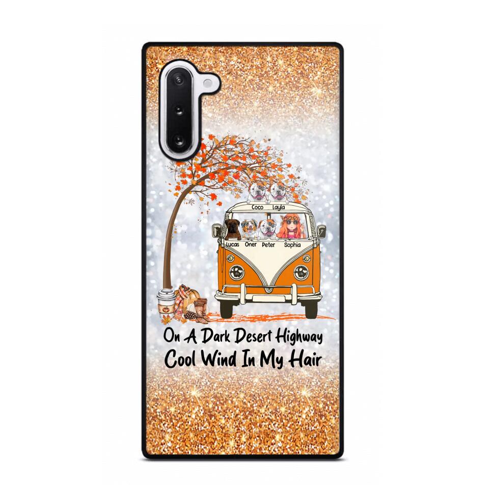 Personalized On A Dark Desert Highway Cool Wind In My Hair Dog Hippie Fall Phonecase Printed QTDT0909