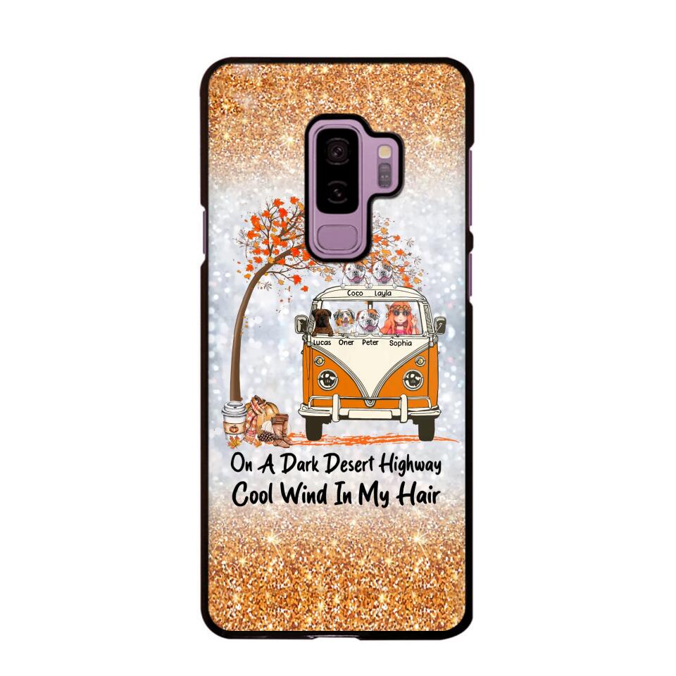 Personalized On A Dark Desert Highway Cool Wind In My Hair Dog Hippie Fall Phonecase Printed QTDT0909