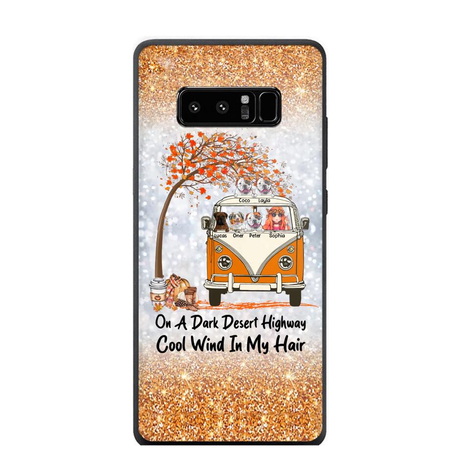 Personalized On A Dark Desert Highway Cool Wind In My Hair Dog Hippie Fall Phonecase Printed QTDT0909