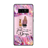 Personalized Just A Girl Who Loves Dogs Sparkling Phone Case Printed 22SEP-HY09