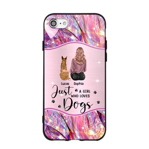 Personalized Just A Girl Who Loves Dogs Sparkling Phone Case Printed 22SEP-HY09