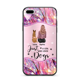 Personalized Just A Girl Who Loves Dogs Sparkling Phone Case Printed 22SEP-HY09