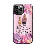 Personalized Just A Girl Who Loves Dogs Sparkling Phone Case Printed 22SEP-HY09