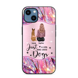 Personalized Just A Girl Who Loves Dogs Sparkling Phone Case Printed 22SEP-HY09