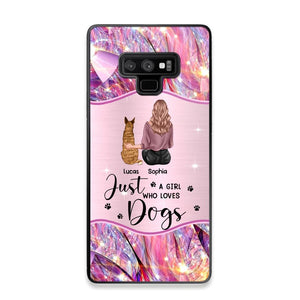 Personalized Just A Girl Who Loves Dogs Sparkling Phone Case Printed 22SEP-HY09