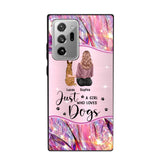 Personalized Just A Girl Who Loves Dogs Sparkling Phone Case Printed 22SEP-HY09