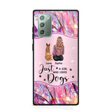 Personalized Just A Girl Who Loves Dogs Sparkling Phone Case Printed 22SEP-HY09